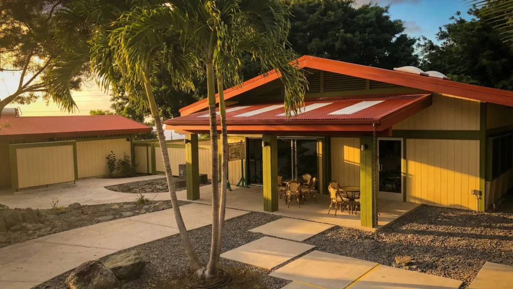 sunset photo of an exterior painting job in kailua kona hawaii