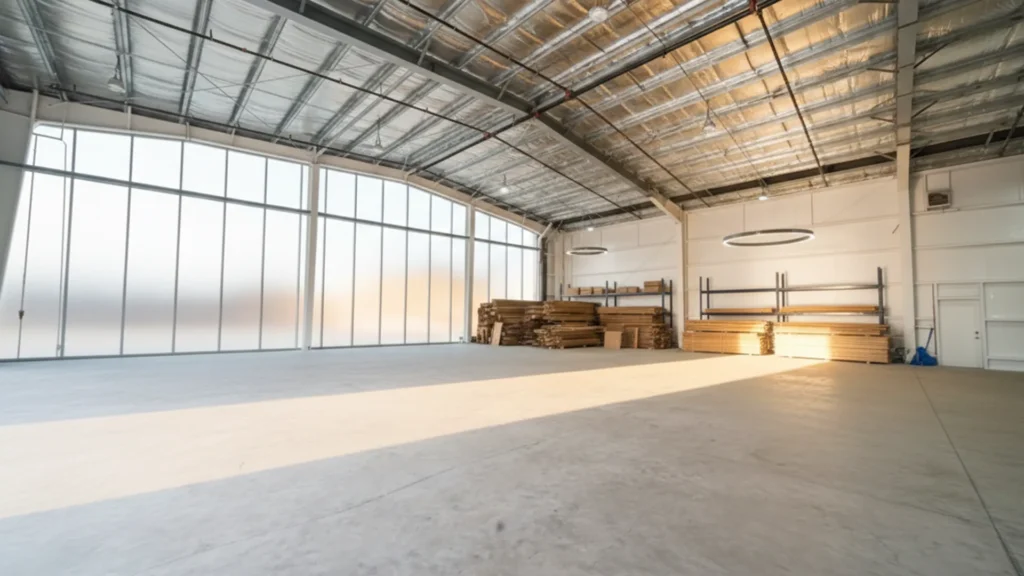 interior of an industrial warehouse painting job in kailua kona hawaii