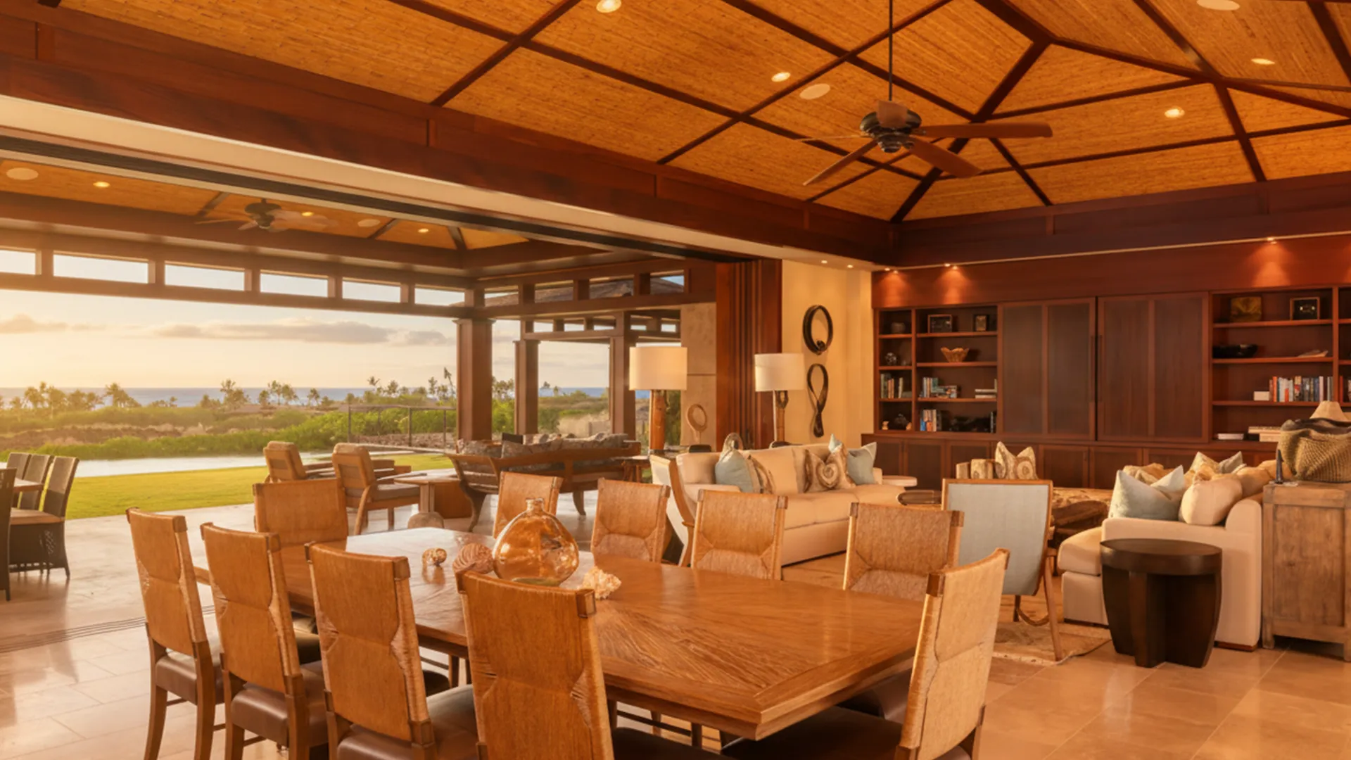 luxury interior of a residential home in kukio big island